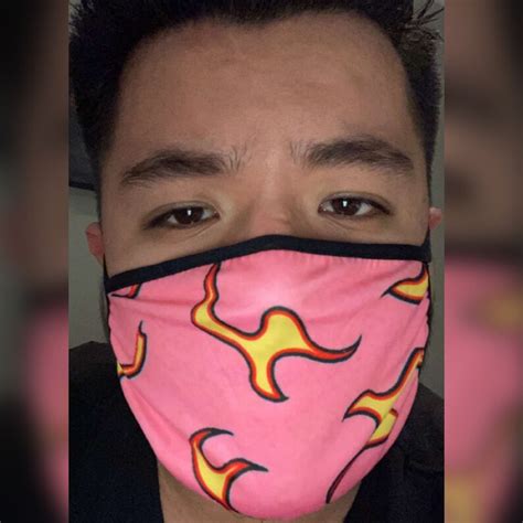 Pink Flames Odd Future Ofwgkta Print Protective Face Mask Etsy