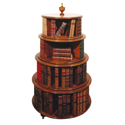 Mahogany Revolving Circular Bookcase Titchmarsh And Goodwin