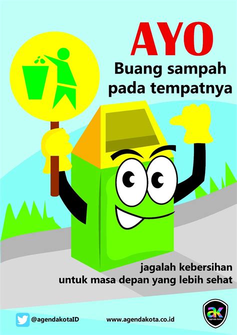 Poster Lingkungan Buang Sampah Pada Tempatnya Homecare24