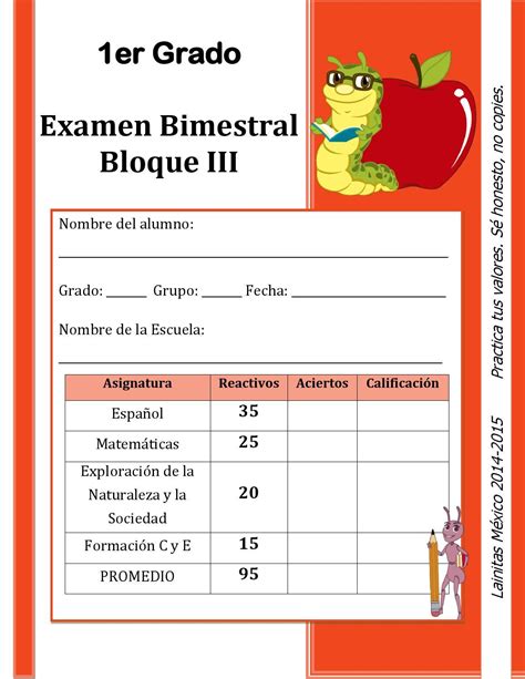 Bloque Primer Grado