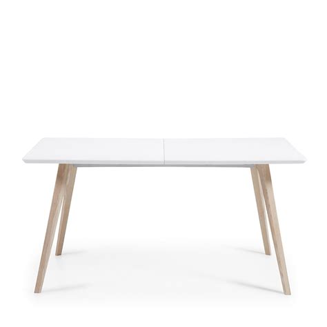 D'un design simple et épuré, elle s'adaptera à tout type de décoration ! Table design scandinave extensible bois laqué blanc Joshua ...