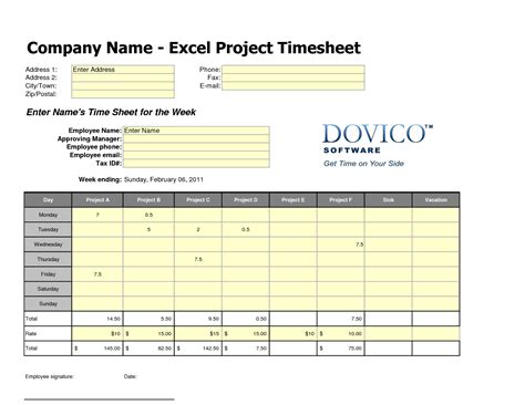 Timesheet Invoice Template Excel Professional Business Template