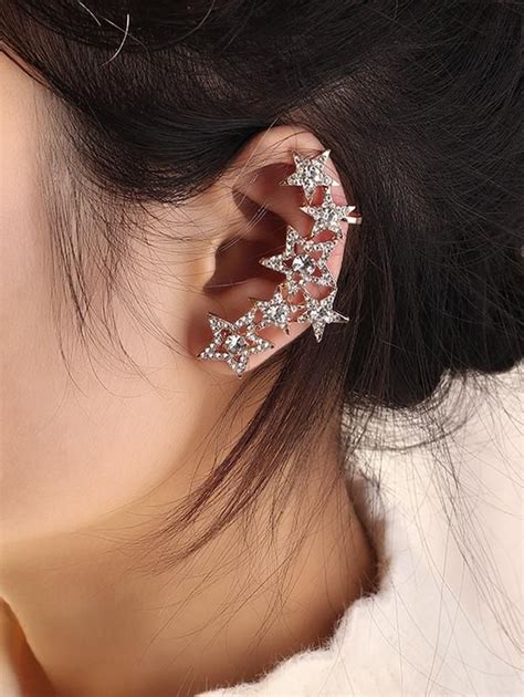 Buy Full Rhinestone Star Ear Cuff Earring In The Online Store
