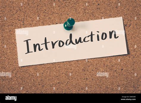 Word Introduction Hi Res Stock Photography And Images Alamy