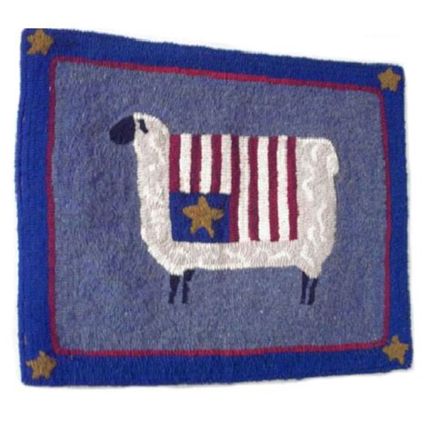 Americana Sheep Rug Hooking Kit The Woolery