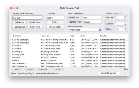 Multi Rename Tool One Click File Renamer For Macos