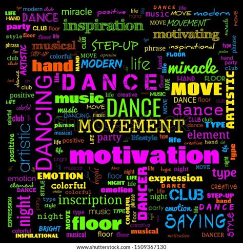 Dance Word Cloud Dance Text Dancing Stock Illustration 1509367130