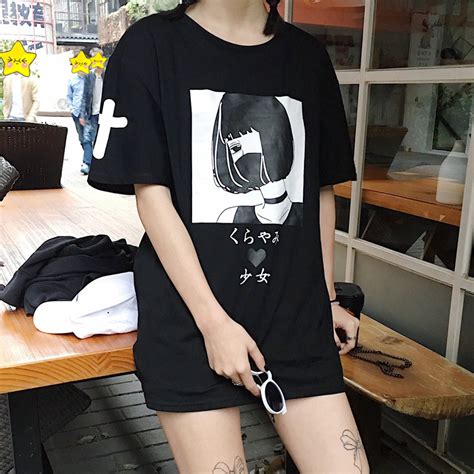 Kawaii Clothing Camiseta Anime Punk T Shirt Wh415