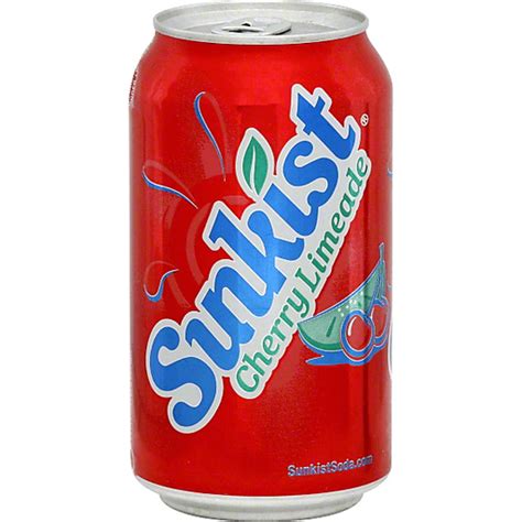 Sunkist Cherry Limeade Soda 12 Fl Oz Can Root Beer And Cream Soda
