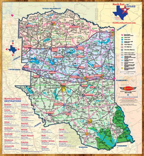 North East Texas Map