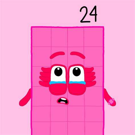 Numberblock 24 Crying In Pink Background By December24thda On Deviantart
