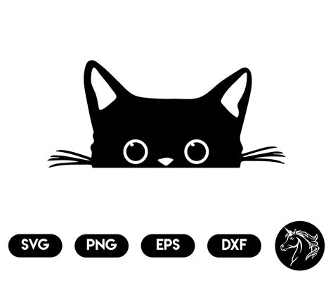 Peeking Cat SVG files for Cricut shirt design Peeking face | Etsy