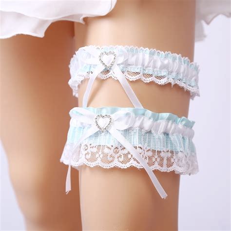 Pcs Set Wedding Garter Navy Blue Embroidery Flower Sexy Garters For Women Female Bridal Thigh