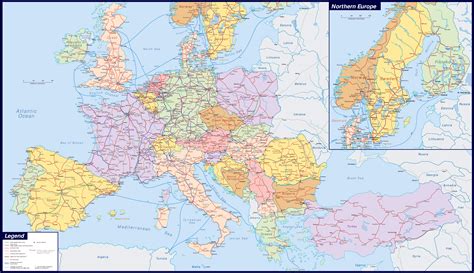 Labeled Map Of Europe Printable