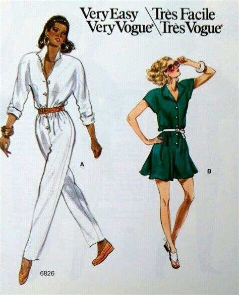 Very Easy Very Vogue 7263 Jumpsuit Pattern Jumpsuit Pattern Vogue