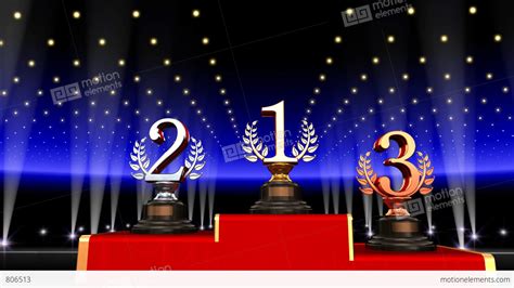 Podium Prize Trophy Fb3 Hd Stock Animation 806513