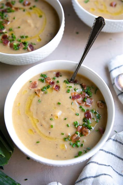 Cauliflower Leek And Potato Soup Dairy Free The Forked Spoon