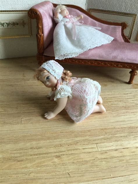 12th scale porcelain doll 1 12 scale miniature porcelain etsy porcelain dolls dollhouse