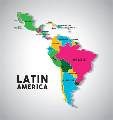 South America Flag Map Illustrations Royalty Free Vector Graphics