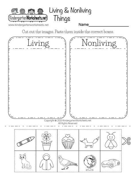 Living And Nonliving Things Worksheet Free Printable Digital And Pdf