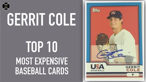 What are the top 20 most valuable baseball cards. Gerrit Cole: Top 10 Most Expensive Baseball Cards Sold on Ebay - YouTube