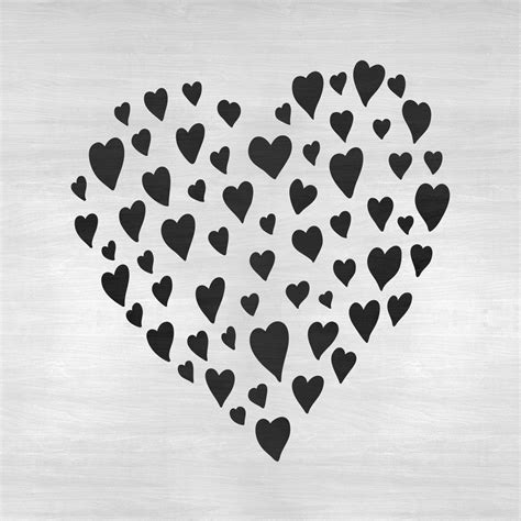 Heart Of Hearts Love Valentine Stencil Stencil Revolution