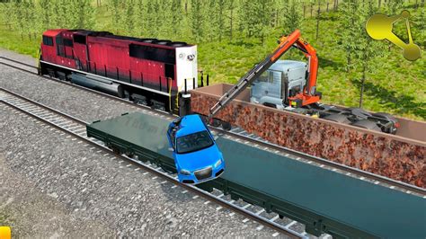 Beamngdrive Steam Train Crash Transporting Vehicles