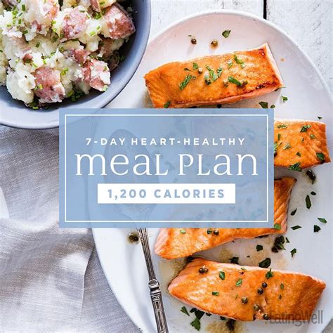 7 Day Heart Healthy Meal Plan 1200 Calories Heart Healthy Recipes