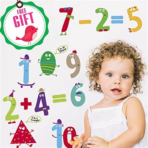 Numbers And Shapes Learning Wall Decals For Kids Educational Math