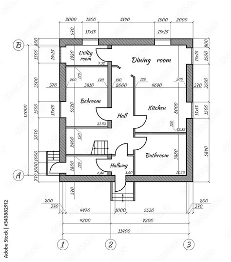 Blueprint Suburban House Interior House Top View Plans Architecture