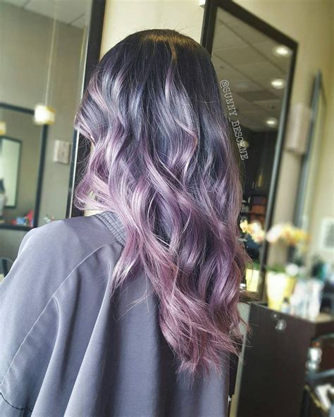 ashy purple to pink melt hair color purple ombre hair color melting hair silver hair color