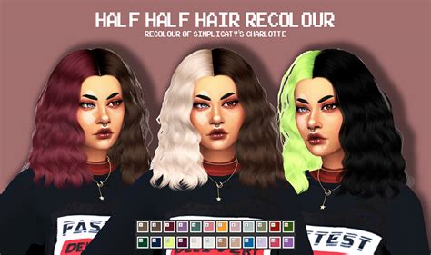 Sims 4 Split Dye Hair Mod