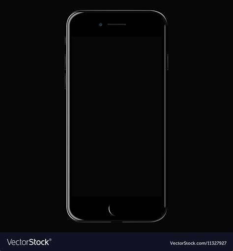 This guide will run through a variety of possible causes and potential troubleshooting fixes to an issue where iphone. Realistic black mobile iphone 7 with blank screen Vector Image