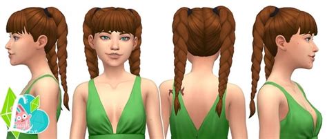 Flirty Braids Summer Pigtails Collection Part 04 At Simlaughlove
