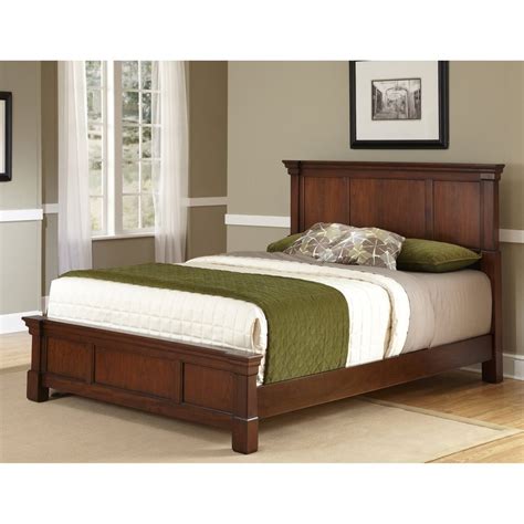 Shop Home Styles Aspen Rustic Cherry King Panel Bed At Lowes Com