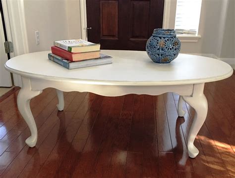 Antique White Coffee Table Painted Using Chalk Style Paint This Sweet