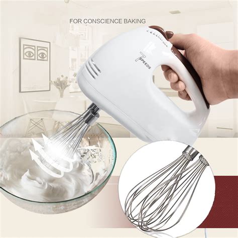 7 Speed Electric Hand Held Mixer Electronic Handheld Whisk Food Blender