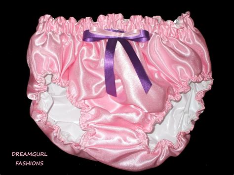 Satin Knickers Lined Plastic Pants Adult Baby Maid Sissy Unisex Fancy
