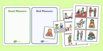 Good And Bad Manners Worksheet Teacher Made