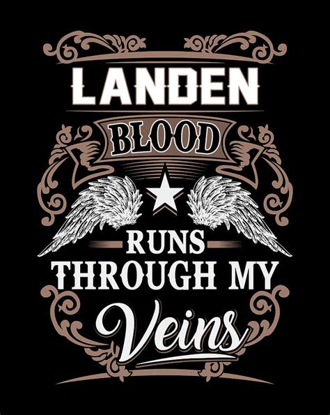 Landen Name T Shirt Landen Blood Runs Through My Veins T Item