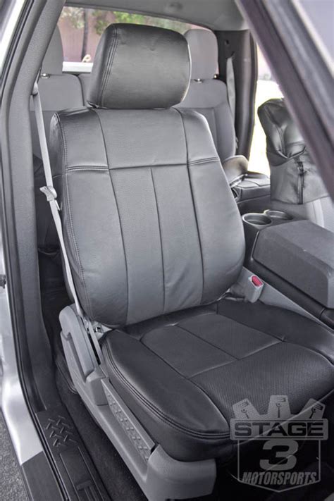Our f150 seat covers are not replacement seats, but seat covers that install right overt op your existing seats. 2009-2014 F150 Clazzio Leather Seat Covers 7201