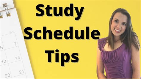 10 Tips To Create A Study Schedule Youtube