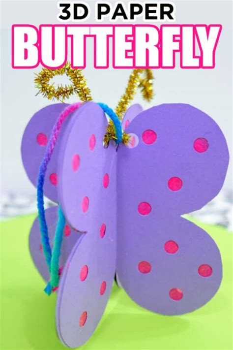 3d Paper Butterfly Craft Made With Happy Easy Spring Craft For Kids