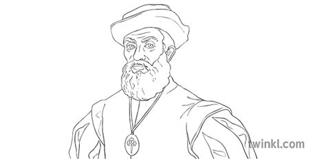 Ferdinand Magellan Drawing