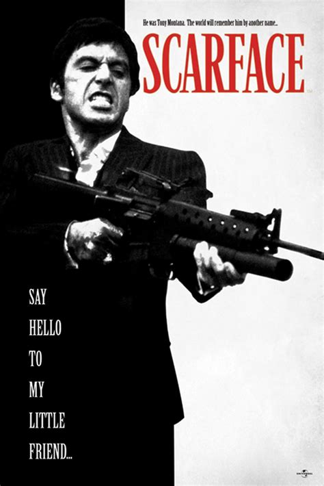 Scarface Plakat Al Pacino Sige Hej Til Min Lille Ven 915 X 61 Cm