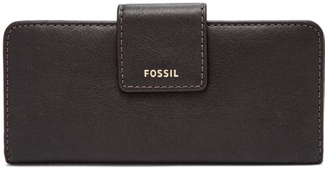Fossil Leather Madison Slim Clutch Wallet Swl2227001 In Black Lyst