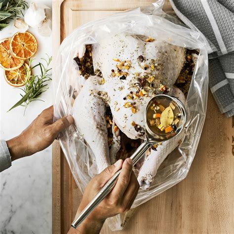 brining bags with brine and turkey gravy turkey tools williams sonoma