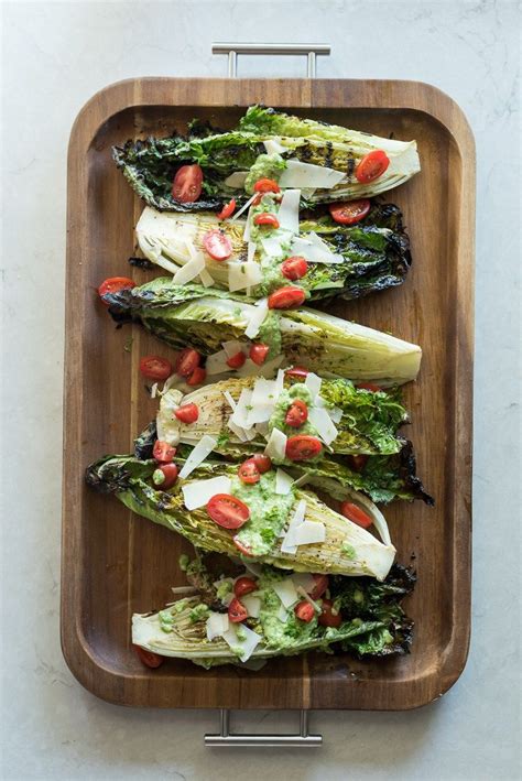 Grilled Romaine With Green Goddess Dressing Recipe Grilled Romaine
