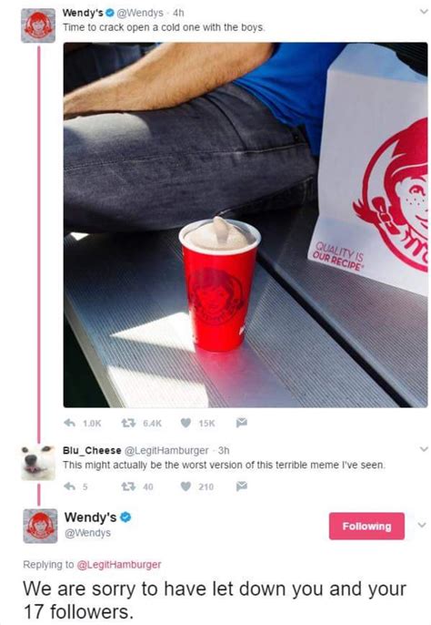 Wendy's officially on board, meme officially old. It's official, SELL 