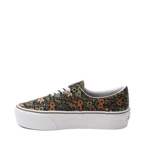 Vans Era Stackform Skate Shoe Camo Floral Loden Green Journeys